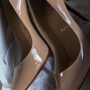 Christian Louboutin Beige Patent Leather Heels